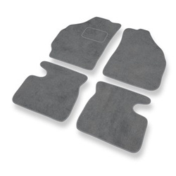 Tapis de Sol Velours adapté pour Daewoo Matiz Hayon (1998-2008) - Premium tapis de voiture - gris