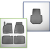 Kit tapis de coffre et tapis de voiture TPE pour: Tesla Model S Liftback (07.2012-03.2015)