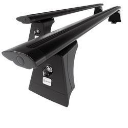 Barres de toit en aluminium adapté pour Toyota RAV4 V SUV (2019-....) - Porte-Bagages de Voiture noir - rails intégrés