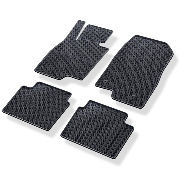 Tapis de sol en caoutchouc adapté pour Mazda 6 III Break (2012-....) - tapis de voiture - noir - 4 pcs.