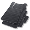 Tapis de sol en caoutchouc adapté pour Mercedes-Benz CLA C118 Coupé (2019-....) - tapis de voiture - noir - 4 pcs.