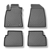 Tapis de sol en TPE adapté pour MG ZS SUV (06.2022-08.2024) - tapis de voiture - noir