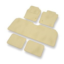 Tapis de Sol Velours adapté pour Toyota Previa II Monospace (2000-2006) - Premium tapis de voiture - beige