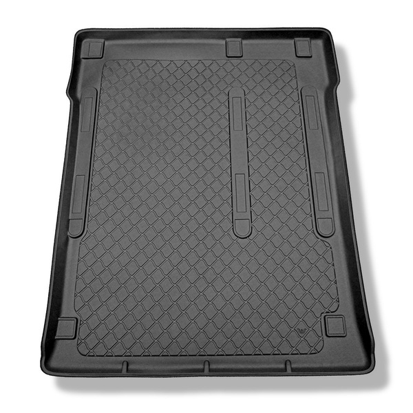 Tapis de coffre adapté pour Mercedes-Benz Vito W639 Van (08.2003-09.2014) - bac de coffre - protection de coffre voiture - pour l'espace derriere 2e rangée de sieges (3e rangée dans la voiture ou enlevée); Long Combi (empattement 3.200 mm, longueur du véh