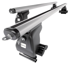 Barres de toit en aluminium adapté pour Ssangyong Musso SUV (1993-2005) - Porte-Bagages de Voiture argent - toit normal