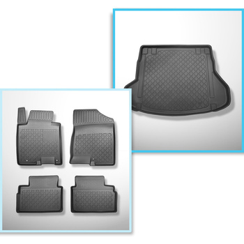 Kit tapis de coffre et tapis de voiture TPE pour: Kia Ceed II Break (09.2012-08.