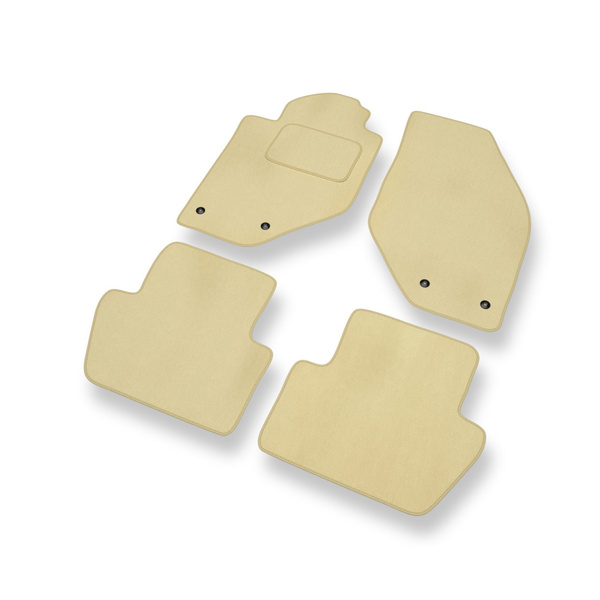 Tapis de Sol Velours adapté pour Volvo V70 I Break (1997-2000) - Premium tapis de voiture - beige