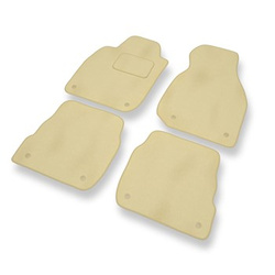 Tapis de Sol Velours adapté pour Audi A6 II C5 (1997-2004) - Premium tapis de voiture - beige